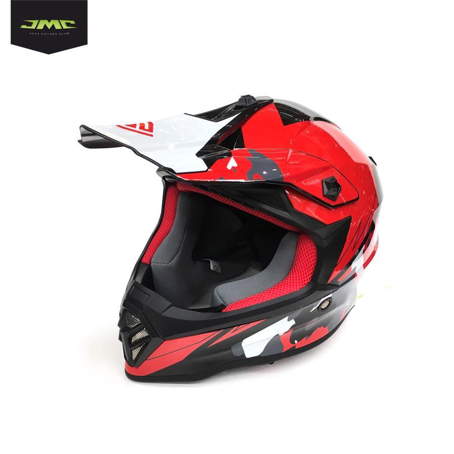 Мотошлем кроссовый детский XXDD Faseed FS-608 (Glossy white red)