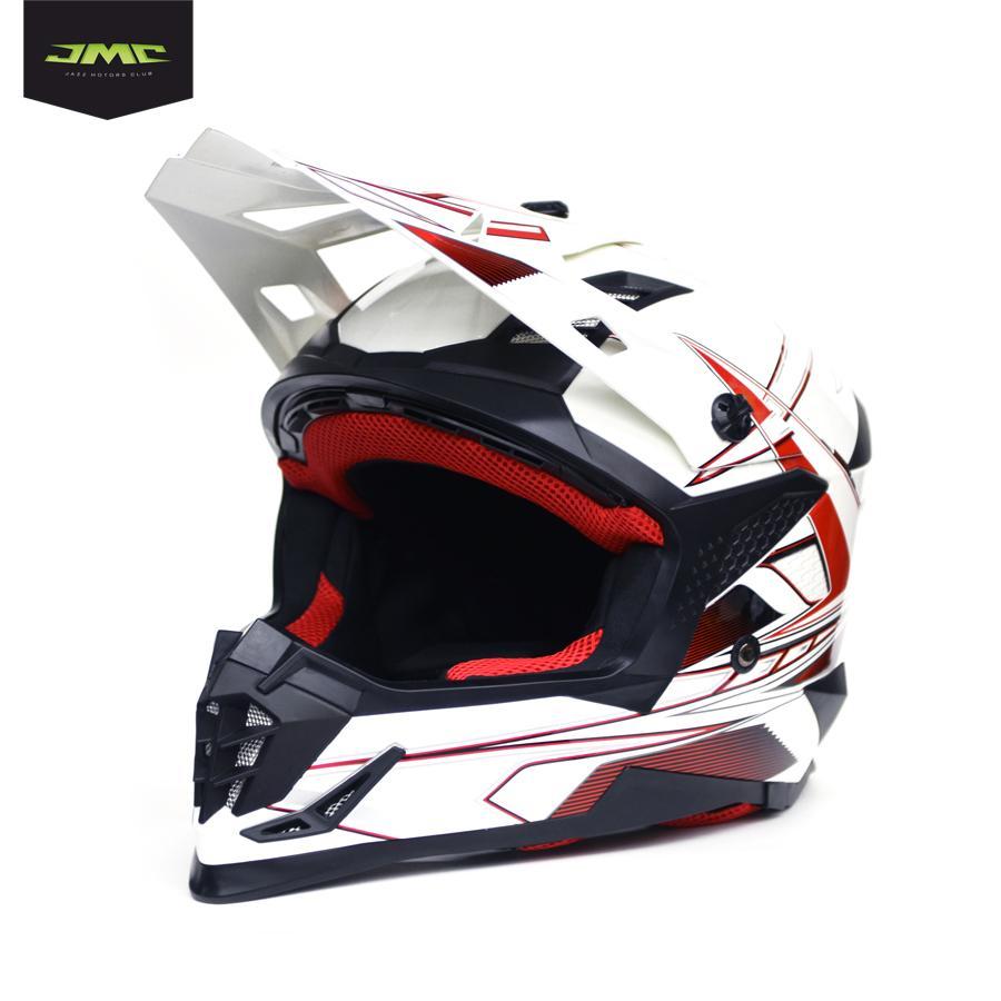 Шлем кроссовый ATAKI SC-16 Rift red/white