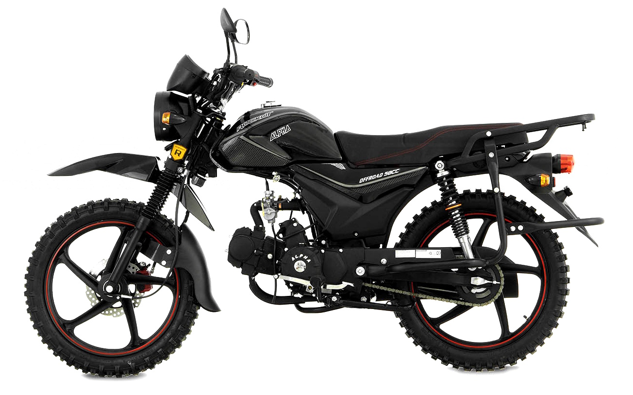 Мопед ROCKOT ALPHA OFFROAD (черный глянцевый)